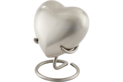  Brushed Pewter Heart 
